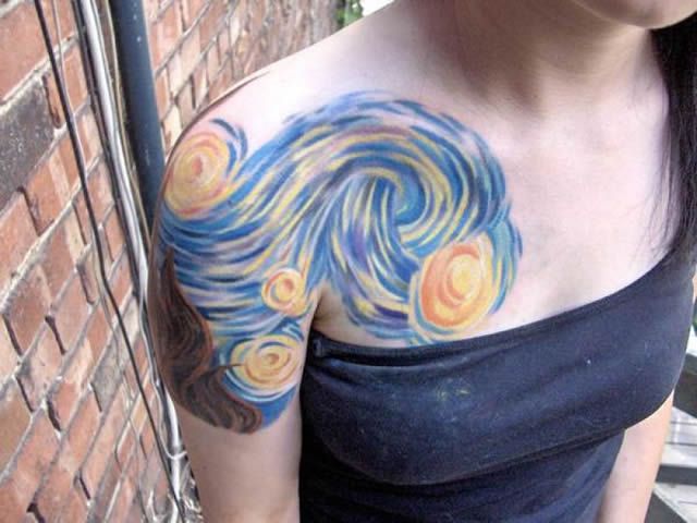 41 tatuajes increíbles inspirados en obras de arte 10