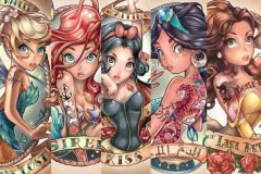 Princesas Disney con tatuajes por telegrafixs (1)