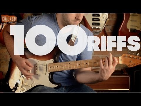 Breve historia del Rock, 100 riffs de guitarra