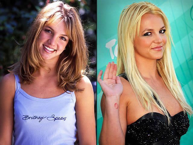 britney spears antes despues Famosos infancia()