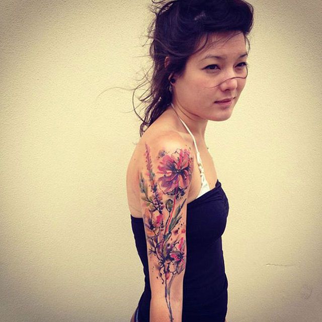 26 ejemplos de tatuajes estilo acuarela artistica 19