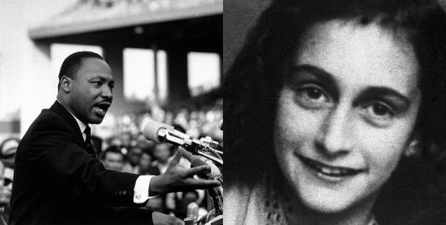 martin luther king anna frank