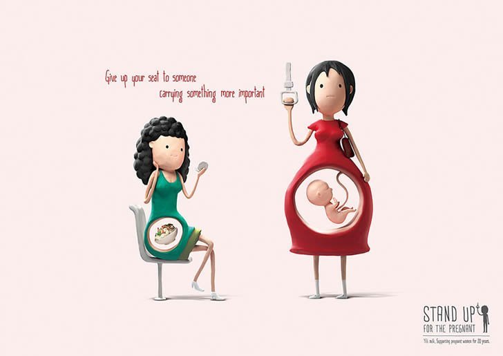 ilustraciones embarazadas transporte público (2)