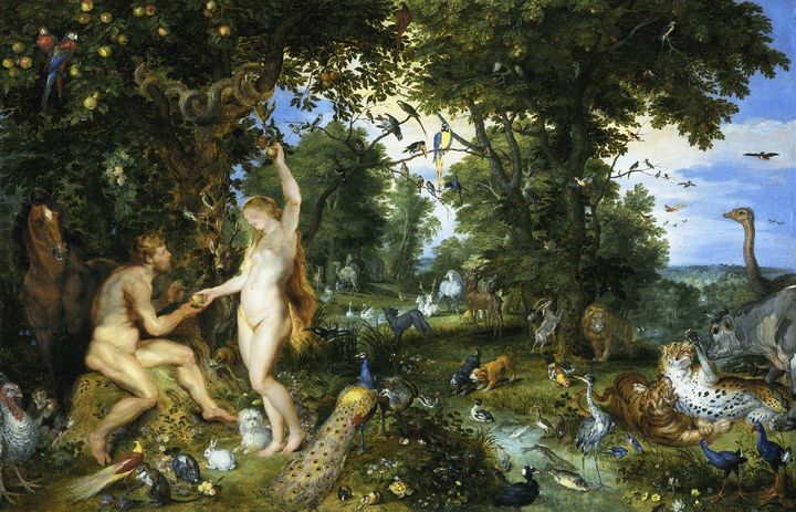El Paraíso Terrenal con la Caída de Adán y Eva - Rubens