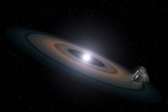 Exoplaneta orbita estrella moribunda y posee sustancia relacionada con la vida