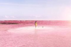 Los lagos rosas de Las Coloradas en Yucatán
