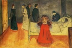 La Madre Muerta con niña de Munch