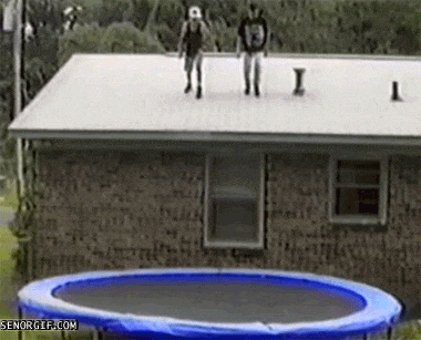 caida de trampolin
