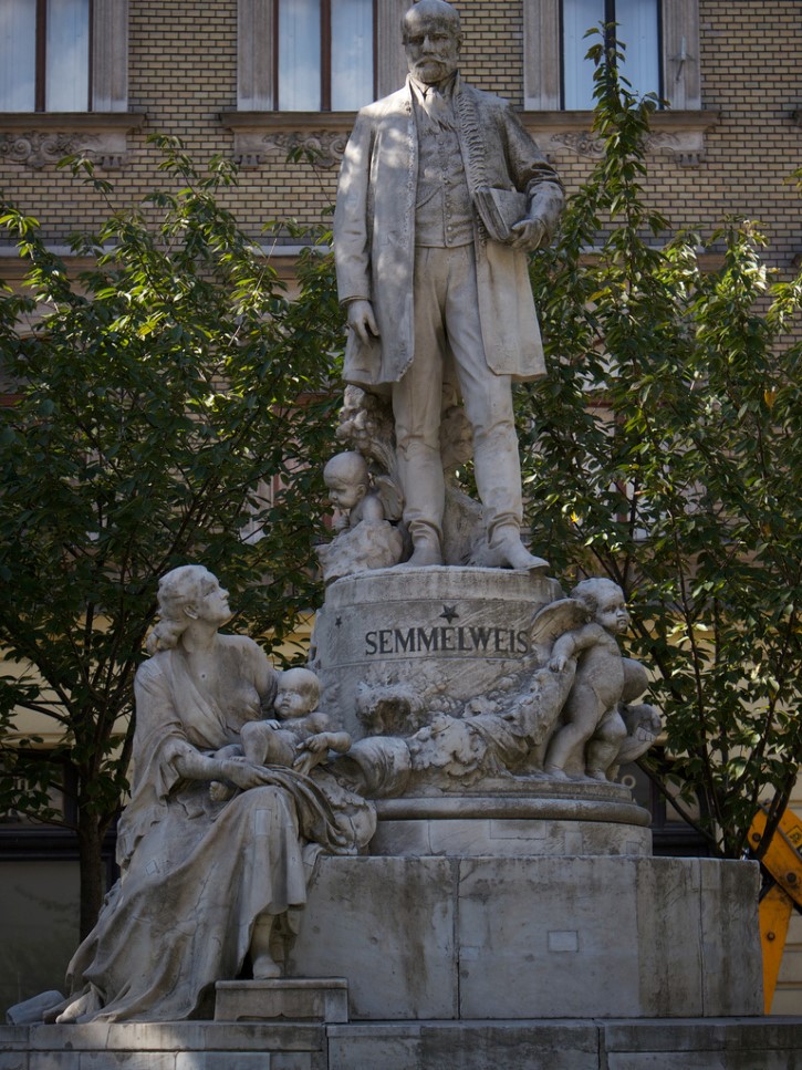estatua a Ignaz Semmelweis en Budapest, Hungría
