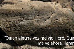 Rocas del hambre inscripciones