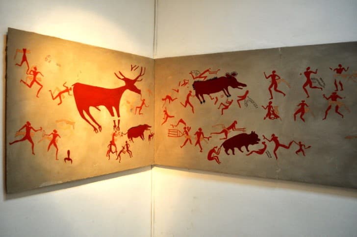 arte rupestre en Çatalhöyük recreacion de una vivienda