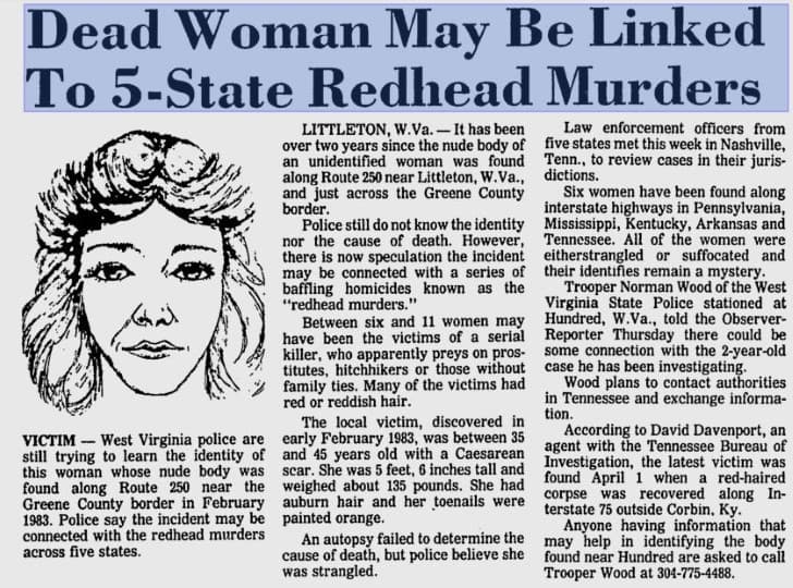 Redhead murders noticia