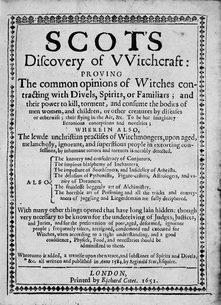 The Discoverie of Witchcraft de Reginald Scot