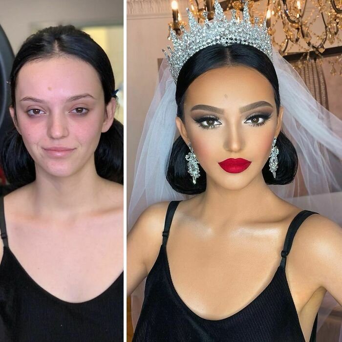 novias antes y despues del maquillaje bodas (1)