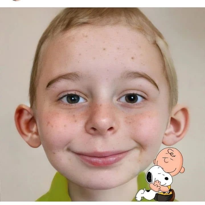 Charlie Brown como niño humano