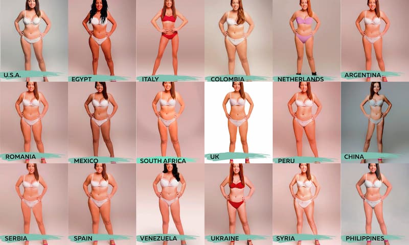 Cómo es el cuerpo ideal de una mujer en 18 países(2)
