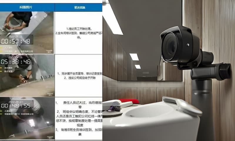 Empresa instala cámaras en los baños para vigilar empleados(1)