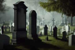 Hombre orina sobre la tumba de su exesposa