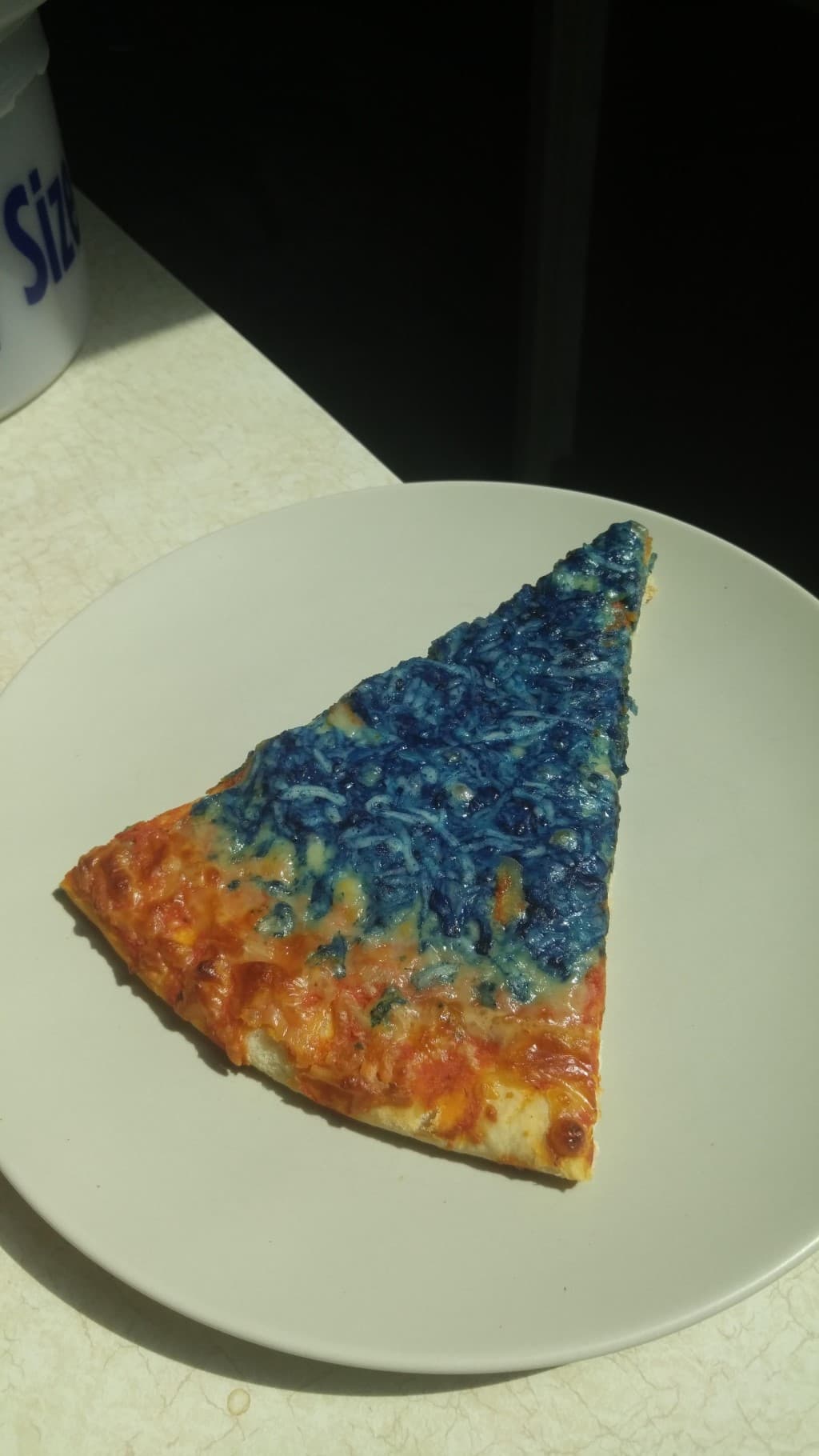 pizza con queso azul literal