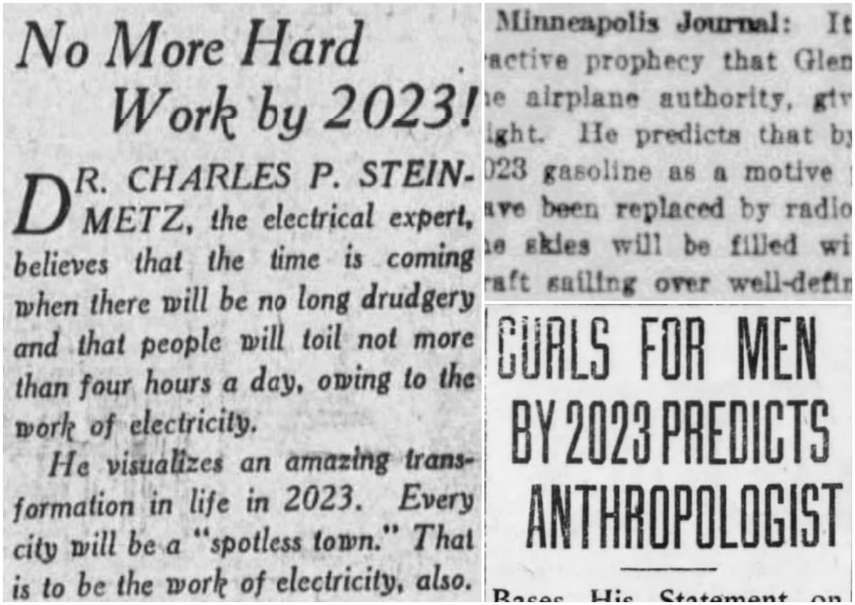 Predicciones hechas sobre 2023 en 1923