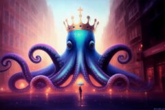 00544 1121389272 Photographic realistic a giant octopus with a crown atmospheric beautiful by stanley artgerm tom bagshaw arthur adams carne1